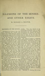 Tapa de Illusions of the senses: and other essays