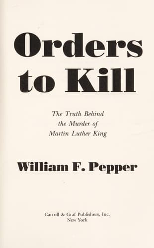 Tapa de Orders to kill