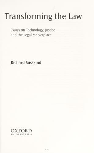 Tapa de Transforming the law