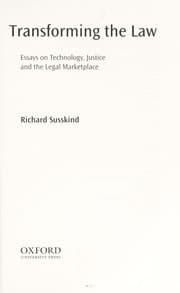 Tapa de Transforming the law