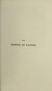 Tapa de The temple of nature or, the origin of society. A poem with philosophical notes