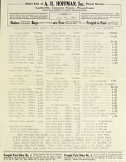 Tapa de Price list of A.H. Hoffman, Inc. farm seeds