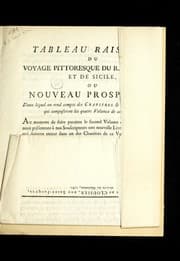 Tapa de Tableau raisonne  du Voyage pittoresque du rme. de Naples et de Sicile, ou, Nouveau prospectus