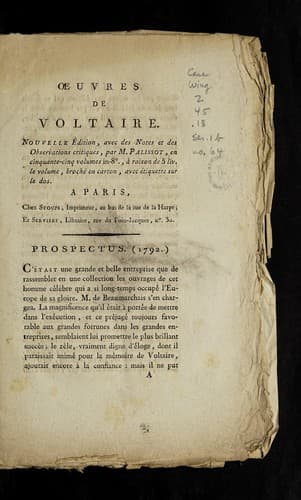 Tapa de ¿uvres de Voltaire