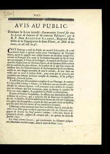 Tapa de Avis au public