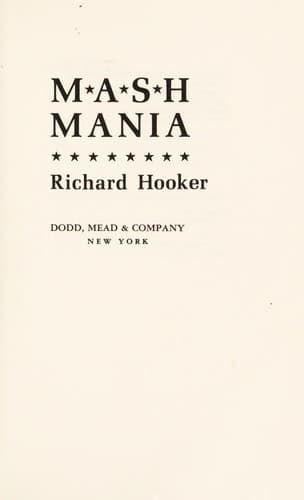 Tapa de M*A*S*H mania