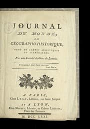 Tapa de Journal du monde ou ge ographo-historique