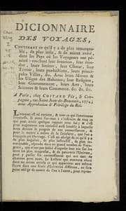 Tapa de Dictionnaire des voyages