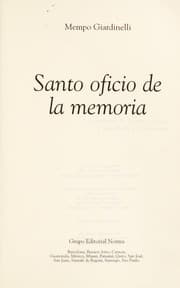 Tapa de Santo Oficio de La Memoria