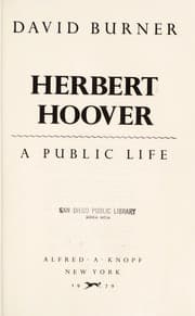 Tapa de Herbert Hoover, a public life