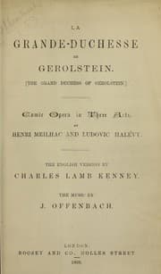 Tapa de La grande-duchesse de Ge rolstein =