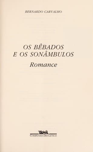 Tapa de Os bêbados e os sonâmbulos