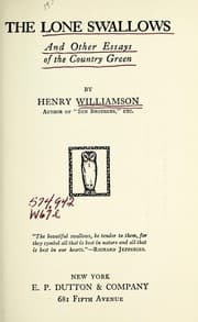 Tapa de The lone swallows and other essays of the country green