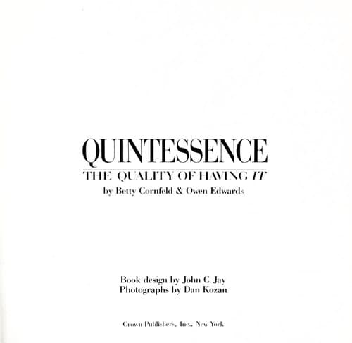 Tapa de Quintessence