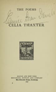 Tapa de The poems of Celia Thaxter