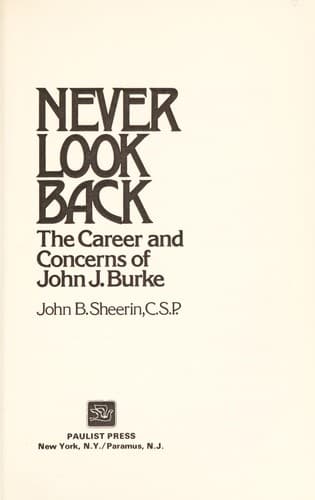 Tapa de Never look back