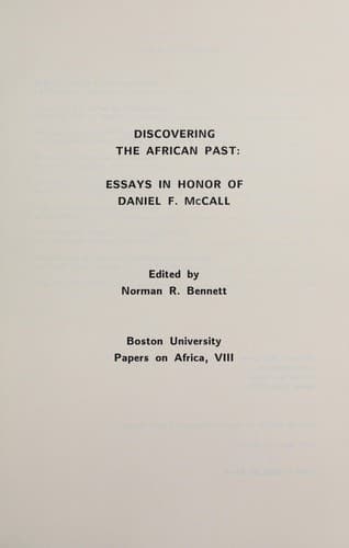 Tapa de Discovering the African Past