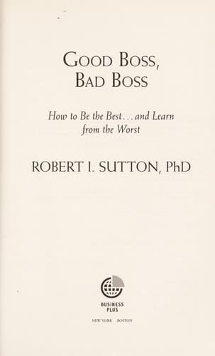 Tapa de Good boss, bad boss