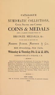 Tapa de Catalogue of numismatic collections, gold, silver and copper, coins & medals ...