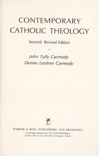 Tapa de Contemporary Catholic theology