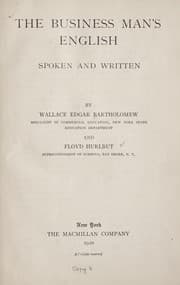 Tapa de The business man's English, spoken and written