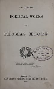Tapa de The complete poetical works of Thomas Moore