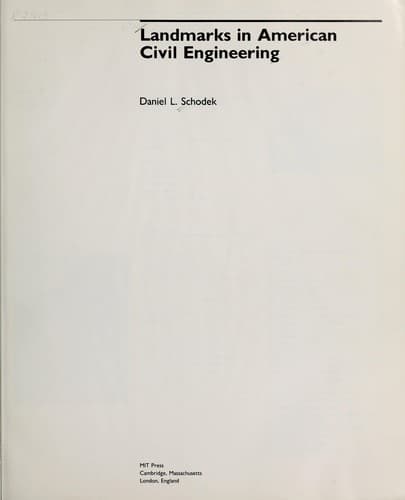 Tapa de Landmarks in American civil engineering