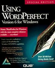 Tapa de Using WordPerfect 6 for Windows, special edition