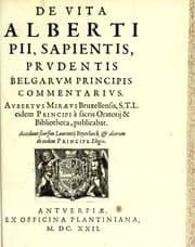 Tapa de De vita Alberti pii, sapientis, prudentis Belgarum principis commentarius