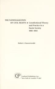 Tapa de The nationalization of civil rights