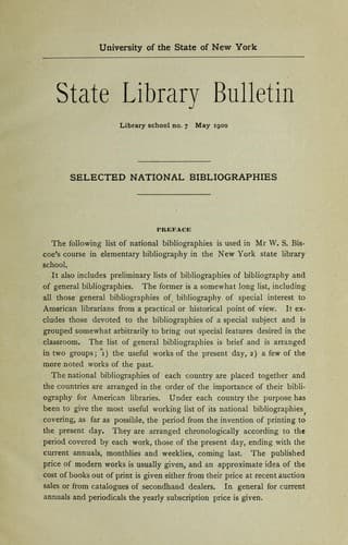 Tapa de Selected national bibliographies ...