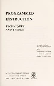Tapa de Programmed instruction; techniques and trends