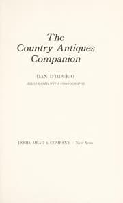 Tapa de The country antiques companion