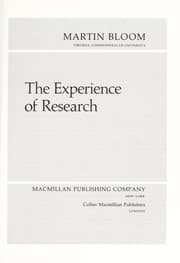 Tapa de The experience of research