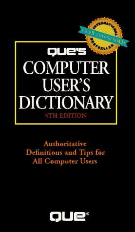 Tapa de Que's computer user's dictionary