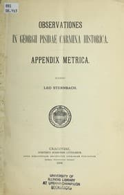 Tapa de Observationes in Georgii Pisidae carmina historica