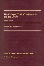 Tapa de The Colleges, Their Constituencies & the Courts 1999 (No. 64 in the Monograph Series)