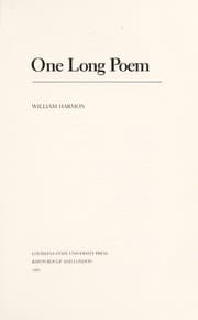 Tapa de One long poem