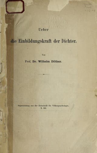 Tapa de Die Einbildungskraft der Dichter