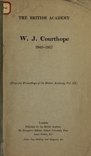 Tapa de W. J. Courthope