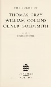 Tapa de The poems of Thomas Gray, William Collins, Oliver Goldsmith;
