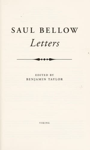 Tapa de Saul Bellow