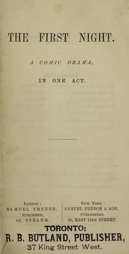 Tapa de The first night