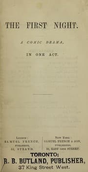 Tapa de The first night