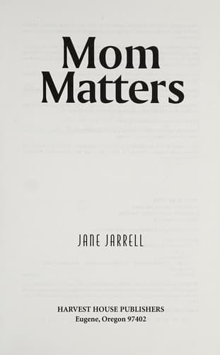 Tapa de Mom matters