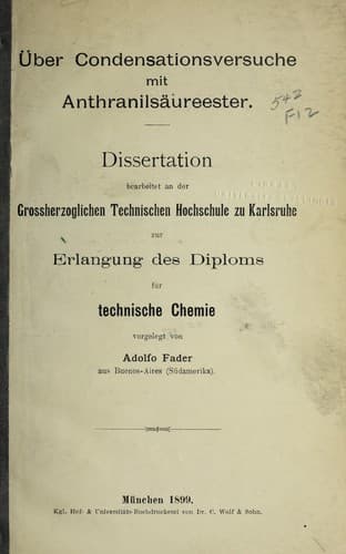 Tapa de U ber Condensations versuche mit Anthranilsa ureester