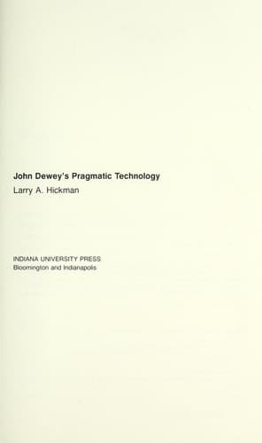 Tapa de John Dewey's Pragmatic Technology