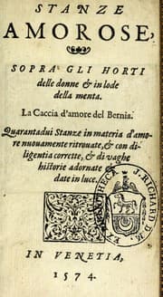 Tapa de Stanze amorose, sopra gli horti delle donne, & in lode della menta