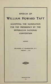 Tapa de President Taft's speech of acceptance