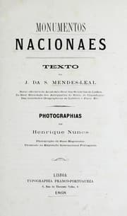 Tapa de Monumentos nacionaes portuguezes